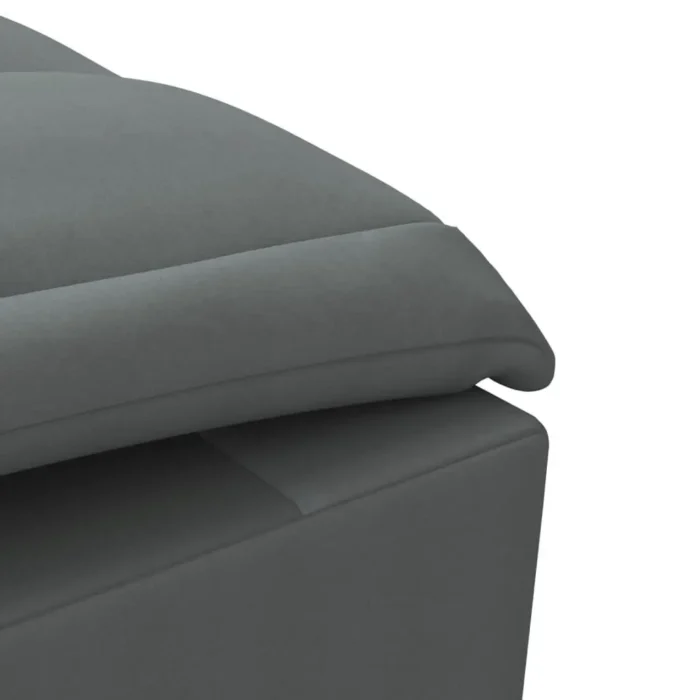 vidaXL Massage Chaise Lounge with Bolster - Dark Gray Fabric | Stylish & Comfortable Lounge Chair with Vibration Massage Function - Image 8