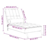vidaXL Massage Chaise Lounge with Bolster - Dark Gray Fabric | Stylish & Comfortable Lounge Chair with Vibration Massage Function - Image 10