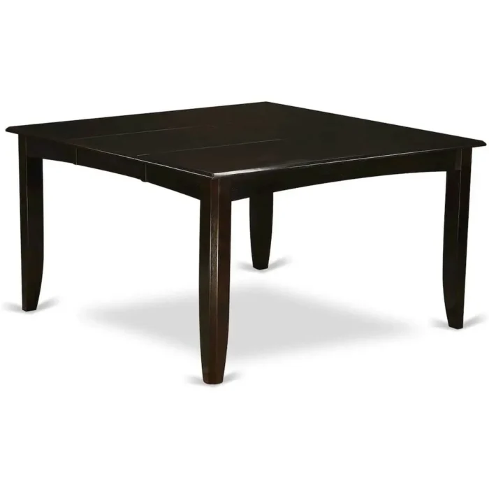 Elegant Parfait Gathering Dining Square Table with 18" Butterfly Leaf, Cappuccino Finish - 54" - Image 2