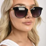 Tori Brow-Bar Cat Eye Sunglasses Retro Glam with Modern Edge, UV Protection, Stylish and Durable