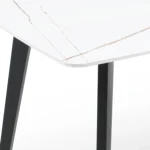 Elegant J3710 Porcelain Dining Table in White - 63'' - Ideal for Modern Kitchens & Dining Rooms - Durable & Stylish - Image 3