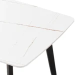 Elegant J3710 Porcelain Dining Table in White - 63'' - Ideal for Modern Kitchens & Dining Rooms - Durable & Stylish - Image 4