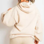 Warm & Stylish Fall Winter Oversized Ruched Sleeves Hoodie - Cozy Comfort for Chilly Days