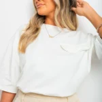 Camryn Oversized Cargo T-shirt - Trendy Streetwear with Stylish Cargo Pocket | High-Quality Comfortable Fit