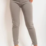 Jemma High Waisted Button Front Detail Trouser - Stylish & Elegant Women's Pants | Elevate Your Wardrobe