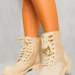 Carly Platform Lace Up Chunky Boots - Trendy, Stylish & High-Comfort Footwear