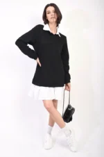 Kayla Collared Long Sleeve Mini Dress - Trendy & Elegant for Any Occasion - Image 2