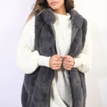 Emilee Faux Fur Zip Up Gilet | Luxurious and Stylish Women's Vest | Perfect for Every Season
