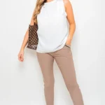 High Waist Double Band Pocket Leggings - Stylish & Functional Activewear for Women
