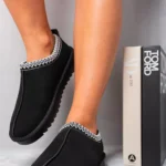 Tazmin Detail Faux Suede Fur Lined Platform Slippers - Ultimate Comfort & Style
