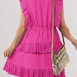 Zoe Pleated Layered Flutter Mini Dress Chic Silhouette for Any Occasion