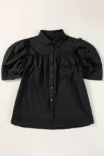 Elena Puff Sleeve Loose Shirt - Trendy, Chic, and Comfortable Women's Top - Image 4