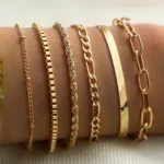 Elegant Gold Multi Layered Adjustable Chain Bracelet Set - Perfect Fit for Every Occasion