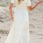 Robin Frilly Shirred Bodice Tiered Floral Maxi Dress - Perfect Summer Style & Elegance