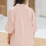 Paula Button Front Dolman Sleeves Shirt - Effortless Chic Women's Blouse