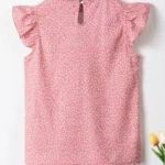 Marlowe Polka Dots Ruffle Flutter Sleeve Frilled Neck Blouse Retro Chic & Feminine Elegance