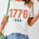 1776 USA Vintage Graphic Tee | Perfect for 4th of July Celebrations | Comfortable & Stylish