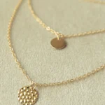 Elegant Multi-layered Round Pendant Necklace - Luxurious Gold Finish | Perfect for Every Occasion