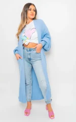 Alice Chunky Knitted Balloon Sleeve Long Maxi Cardigan - Cozy & Stylish Women's Sweater | Elegant Knitwear