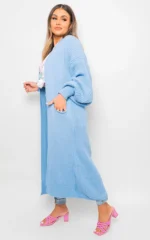 Alice Chunky Knitted Balloon Sleeve Long Maxi Cardigan - Cozy & Stylish Women's Sweater | Elegant Knitwear - Image 2
