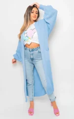 Alice Chunky Knitted Balloon Sleeve Long Maxi Cardigan - Cozy & Stylish Women's Sweater | Elegant Knitwear - Image 3