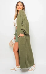 Alice Chunky Knitted Balloon Sleeve Long Maxi Cardigan - Cozy & Stylish Women's Sweater | Elegant Knitwear - Image 6