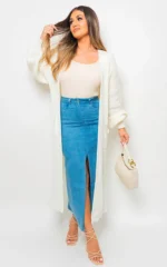 Alice Chunky Knitted Balloon Sleeve Long Maxi Cardigan - Cozy & Stylish Women's Sweater | Elegant Knitwear - Image 11