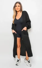 Alice Chunky Knitted Balloon Sleeve Long Maxi Cardigan - Cozy & Stylish Women's Sweater | Elegant Knitwear - Image 14