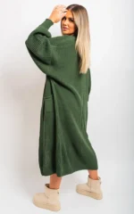Alice Chunky Knitted Balloon Sleeve Long Maxi Cardigan - Cozy & Stylish Women's Sweater | Elegant Knitwear - Image 15