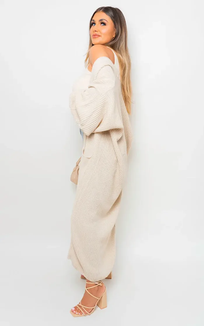 Alice Chunky Knitted Balloon Sleeve Long Maxi Cardigan - Cozy & Stylish Women's Sweater | Elegant Knitwear - Image 20