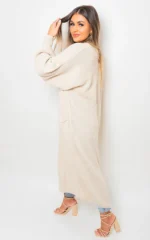 Alice Chunky Knitted Balloon Sleeve Long Maxi Cardigan - Cozy & Stylish Women's Sweater | Elegant Knitwear - Image 21
