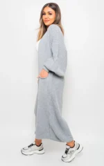 Alice Chunky Knitted Balloon Sleeve Long Maxi Cardigan - Cozy & Stylish Women's Sweater | Elegant Knitwear - Image 24