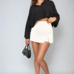 Veronica Highwaist Mini Skort with Slit - Chic and Comfortable for Every Occasion