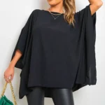 Fatima Oversized Batwing Sleeve Casual Tops - Trendy & Comfortable Fashion for Every Occasion
