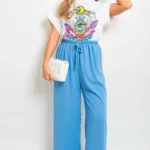 Mollie Drawstring Wide Leg Trousers - Trendy & Comfortable Women's Pants