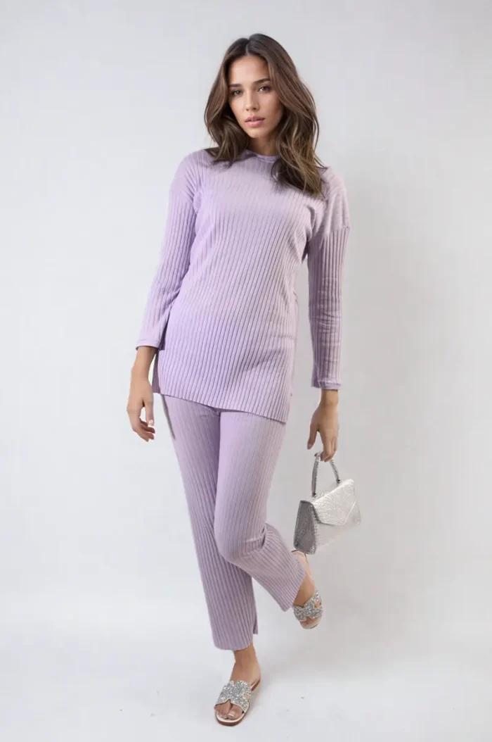 Annalise Knitted Top and Trouser Co-ord Set - Cozy & Stylish Everyday Comfort Outfit - Image 1
