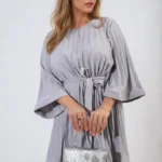 Elegant Pleated Tie Waist Mini Dress - Chic and Flattering Style