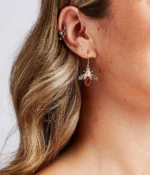 Amber Bee Earrings - Elegant Baltic Amber & Sterling Silver Jewelry | Unique & Whimsical - Image 2