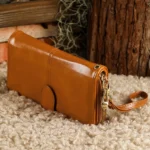Bria Zip Around Wrist Strap Long Wallet - Stylish & Secure Faux Leather Wallet for Women