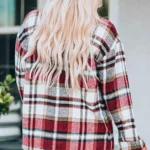 Keily Plaid Pocketed Shacket - Cozy & Chic Oversized Button-Front Jacket