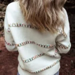 Braelyn Colorful Crossed Stitch Sweater - Trendy and Cozy Rainbow Knit for All Seasons