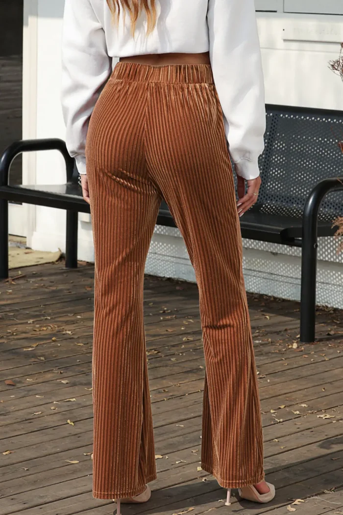 Charli High Waist Flare Corduroy Pants - Classic, Trendy, and Durable Fashion Staple - Image 1