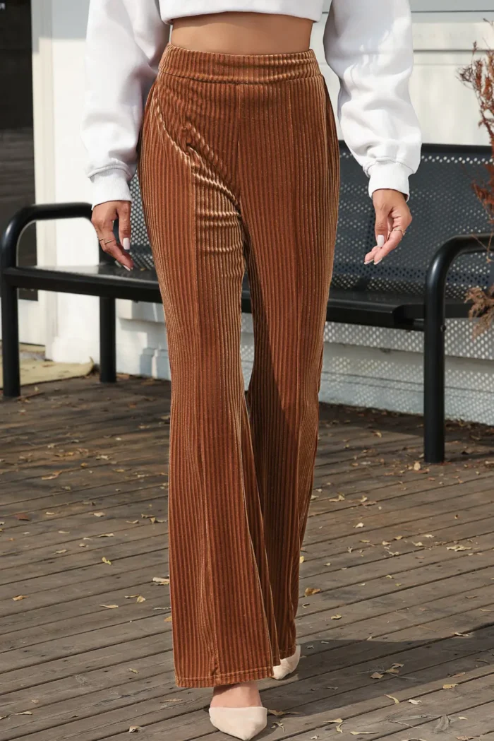 Charli High Waist Flare Corduroy Pants - Classic, Trendy, and Durable Fashion Staple - Image 4