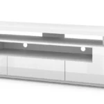 EVA 180 TV Stand Modern 70.87 in White Matt & Gloss Entertainment Center with Storage