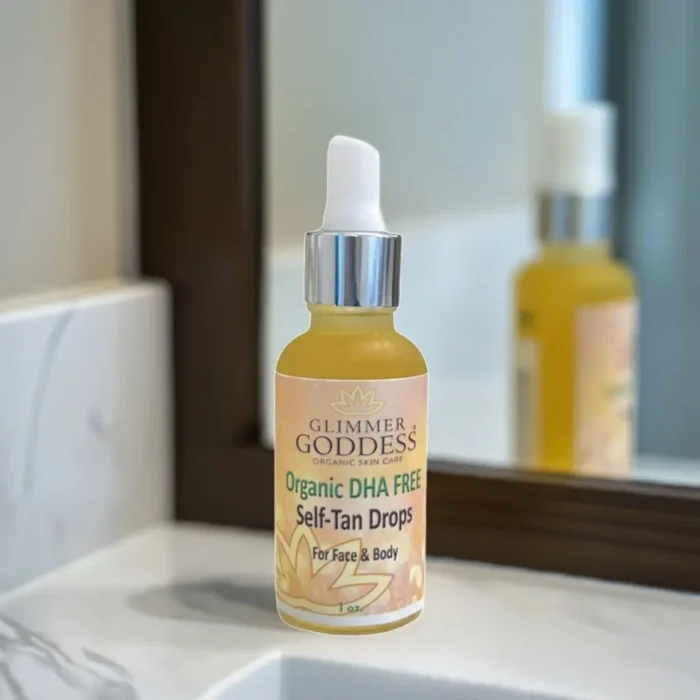 Organic DHA FREE Self Tan Drops for Face & Body 1 oz. - Natural, Nourishing Tan - Image 4