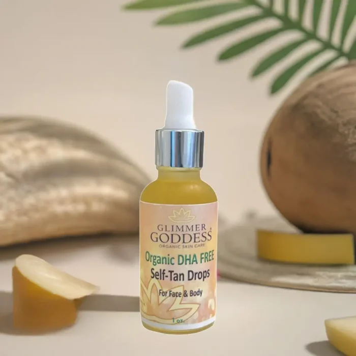 Organic DHA FREE Self Tan Drops for Face & Body 1 oz. - Natural, Nourishing Tan - Image 6