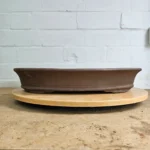 Premium 41cm Oval Unglazed Bonsai Pot - Elegant Brown | Optimal Dimensions 41x27x7cm | Durable & Aesthetic Pot for Bonsai Enthusiasts