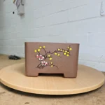 19cm Premium Unglazed Cascade Bonsai Pot | Durable Brown Ceramic Pot | Perfect for Bonsai Enthusiasts