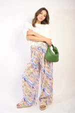 Elaine Pleated Wide Leg and Elastic Waist Trousers - Chic, Comfortable, and Perfect for Any Occasion