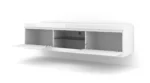 NET 180 TV Stand - 70.87" White Matt & Gloss Finish | Modern, Versatile Entertainment Center - Image 2